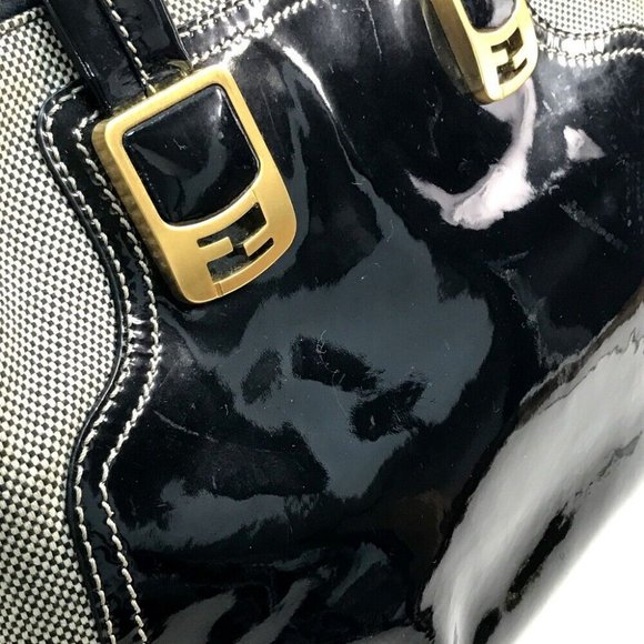 Authentic FENDI Enamel Crossbody Shoulder chameleon 2WAY Shoulder Bag Hand Bag - Picture 7 of 10